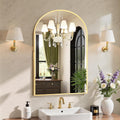 20"x30" Gold Arched Bathroom Mirror – HD Glass