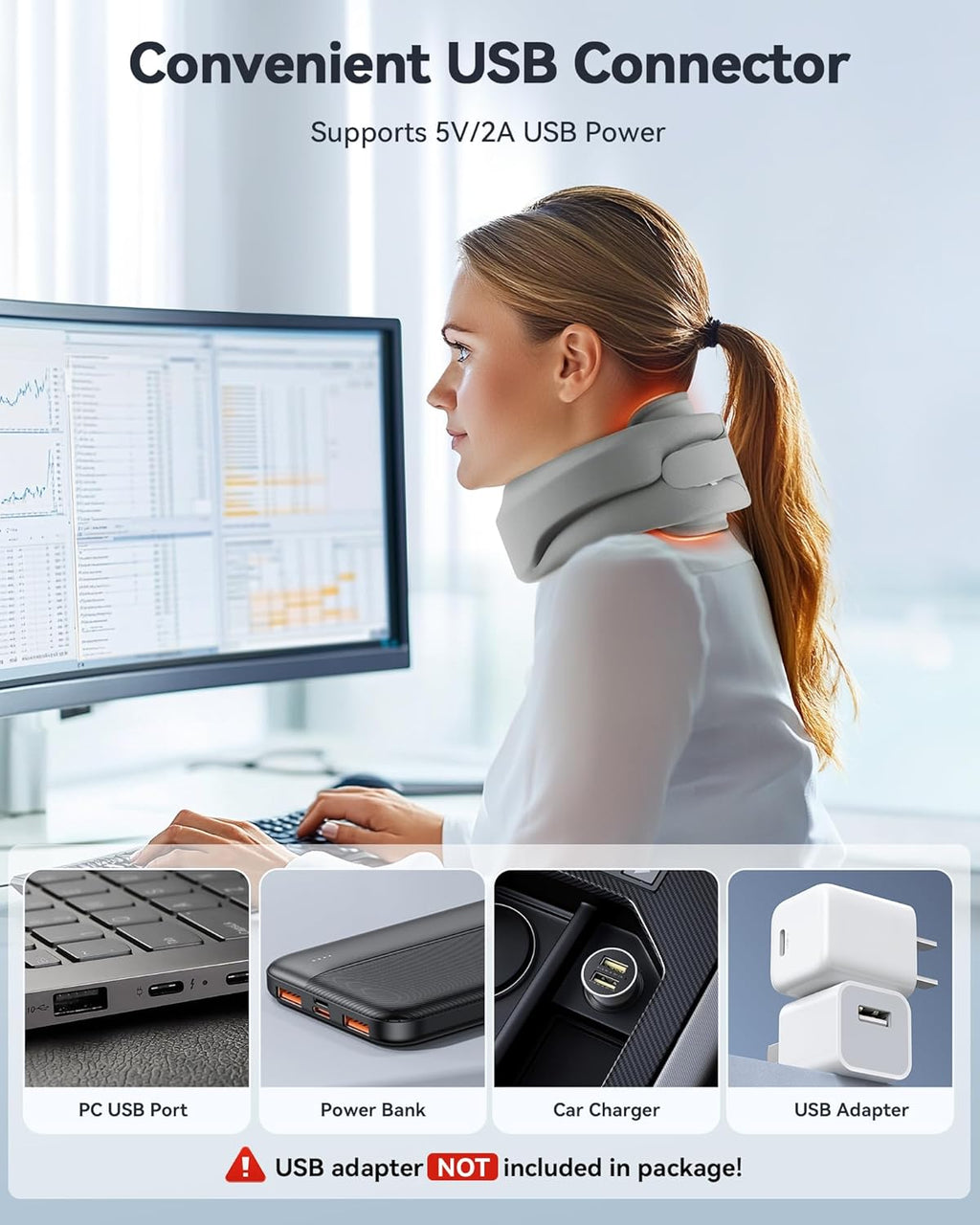 Heated Neck Brace for Cervical Spine Relief