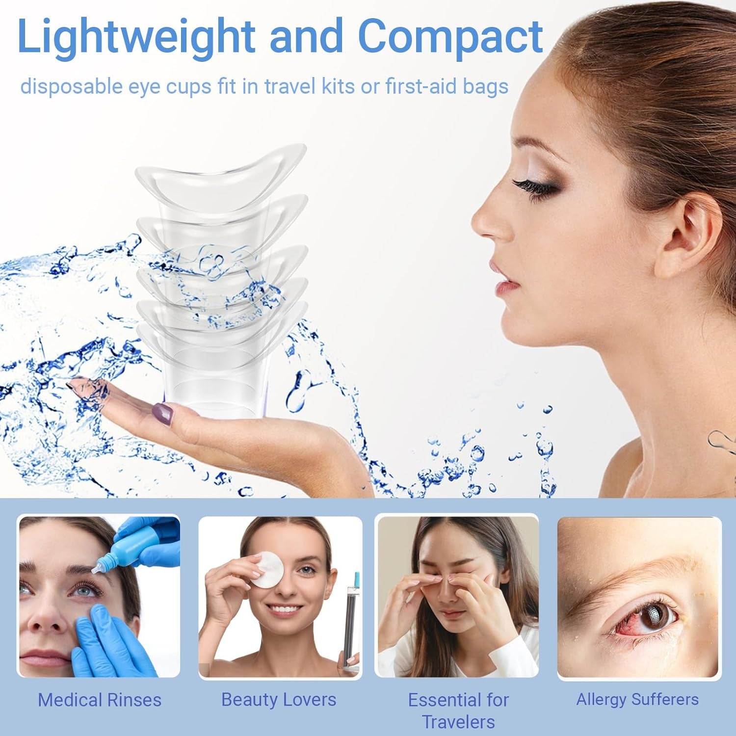 20-Pack 5ml Disposable Eye Wash Cups