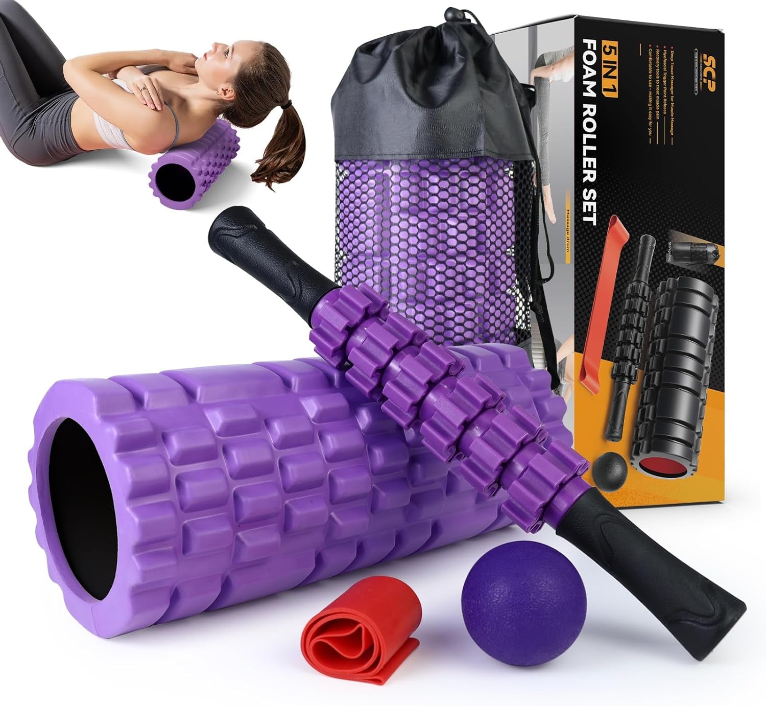 5-in-1 Foam Roller Set for Deep Muscle Relief