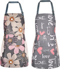 2-Pack Women’s Floral Waterproof Aprons