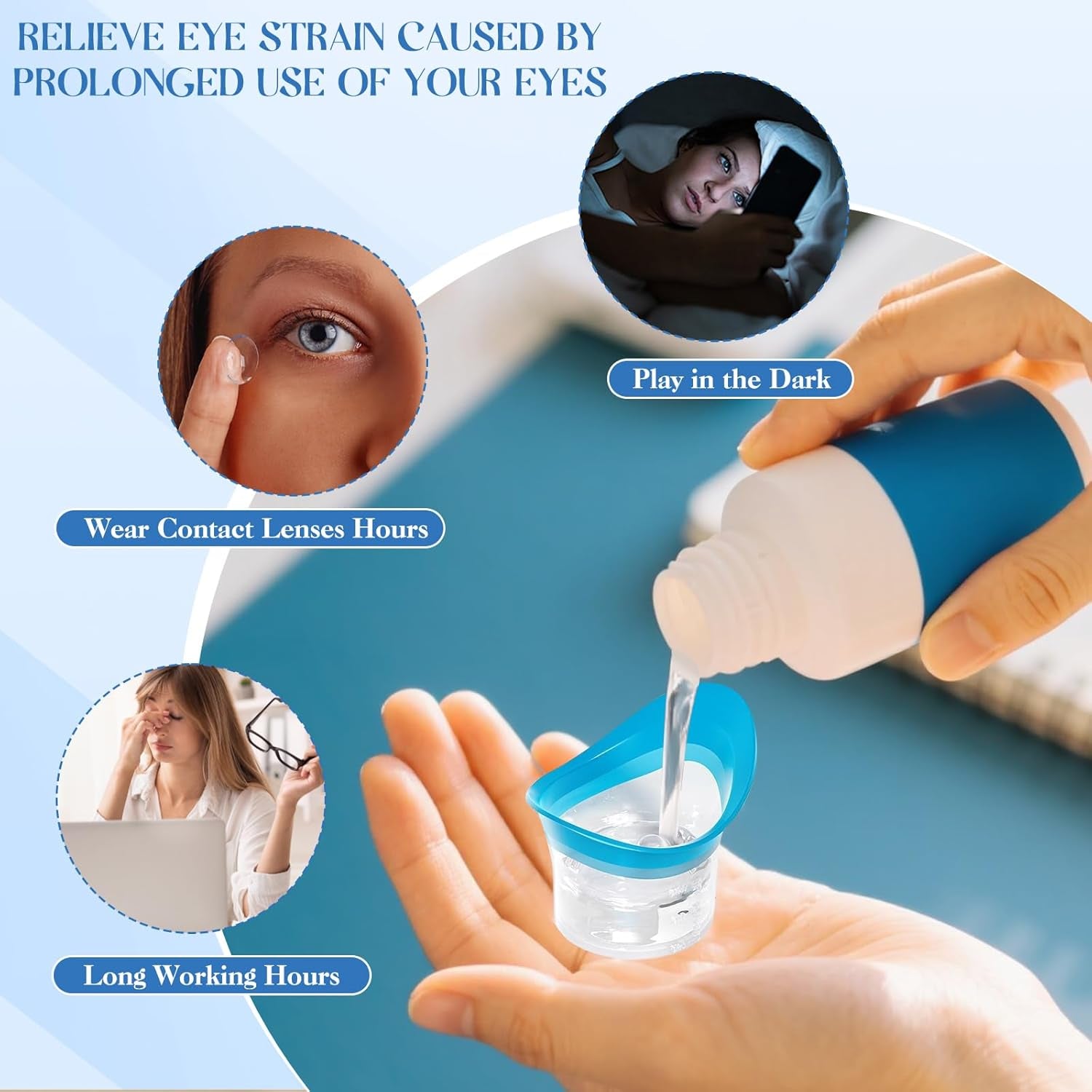 2-Pack Reusable Eye Wash Cups for Gentle Cleansing
