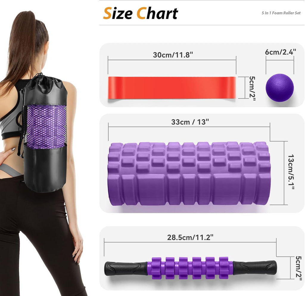 5-in-1 Foam Roller Set for Deep Muscle Relief