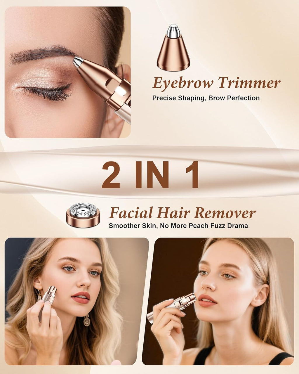 2-in-1 Electric Facial & Eyebrow Trimmer