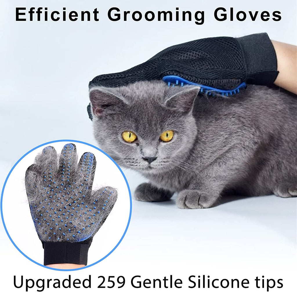 Cat Grooming Glove Brush – Reusable Pet Hair Tool