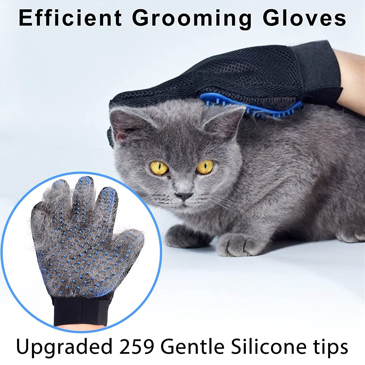 Cat Grooming Glove Brush – Reusable Pet Hair Tool
