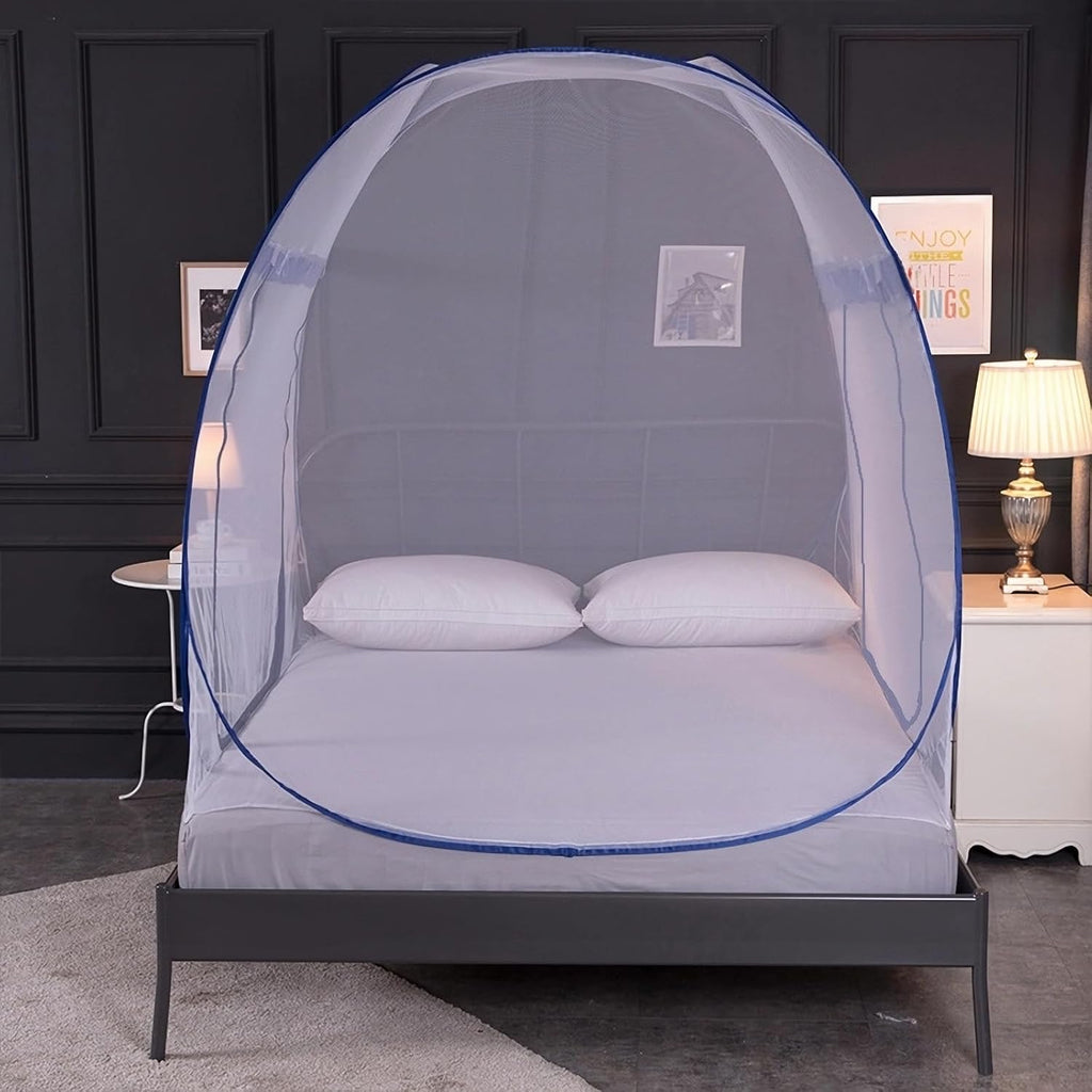 Pop-Up Mosquito Net for Bed – Blue