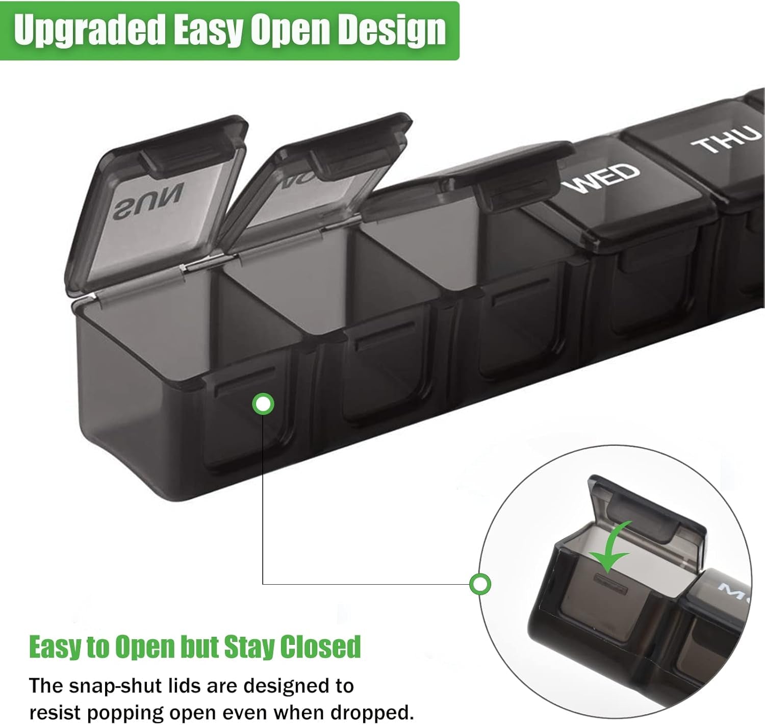2-Pack Weekly Pill Organizer – AM/PM Compartments
