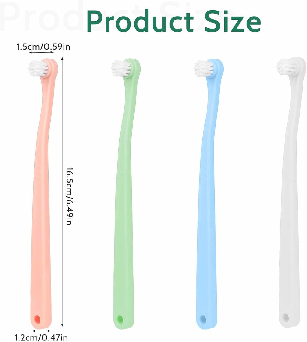4 Pack Small Dog Toothbrush Pet Toothbrush Cat Tooth Brush Puppy Toothbrush Mini
