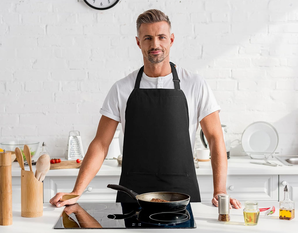 2-Pack Adjustable Bib Aprons with Pockets