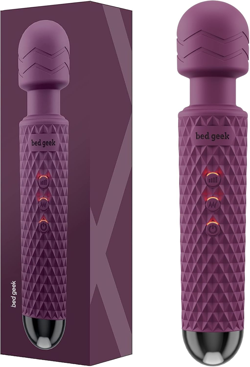 Cordless Wand Massager – 20 Patterns, 8 Speeds
