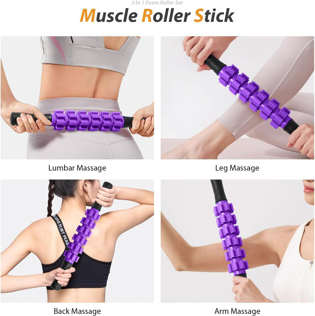 5-in-1 Foam Roller Set for Deep Muscle Relief