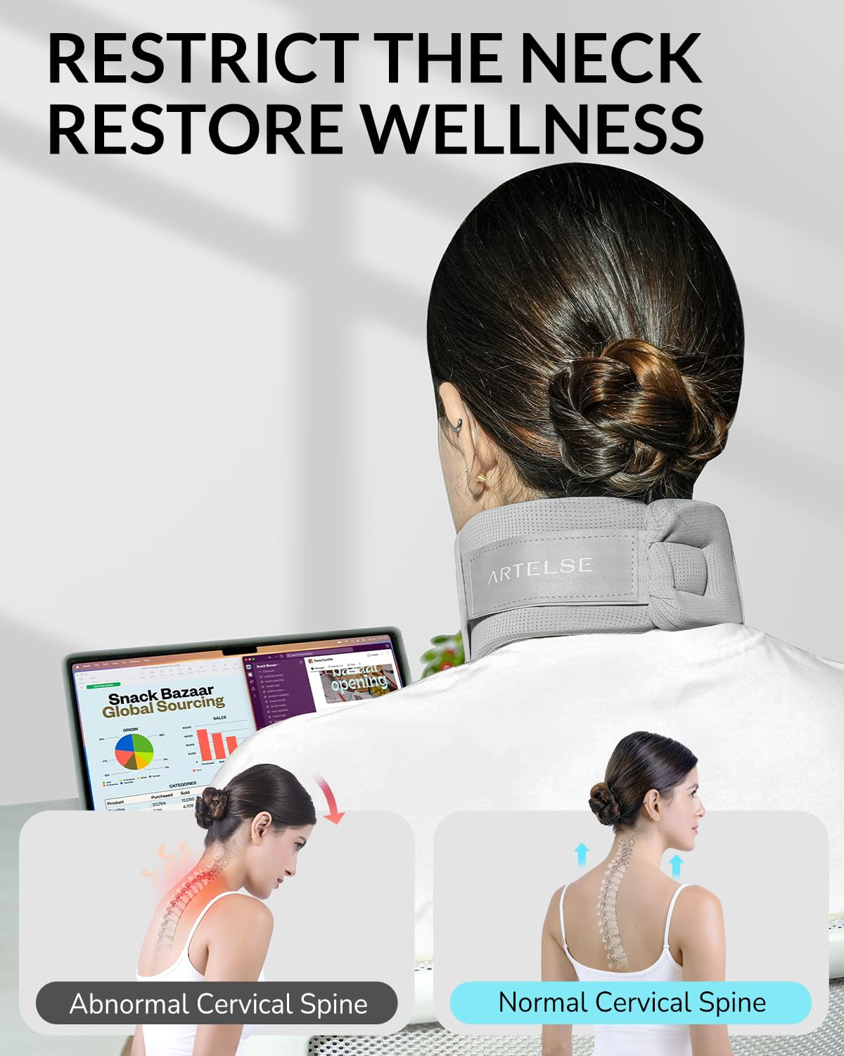 Ice Silk Neck Brace for Pain Relief & Posture