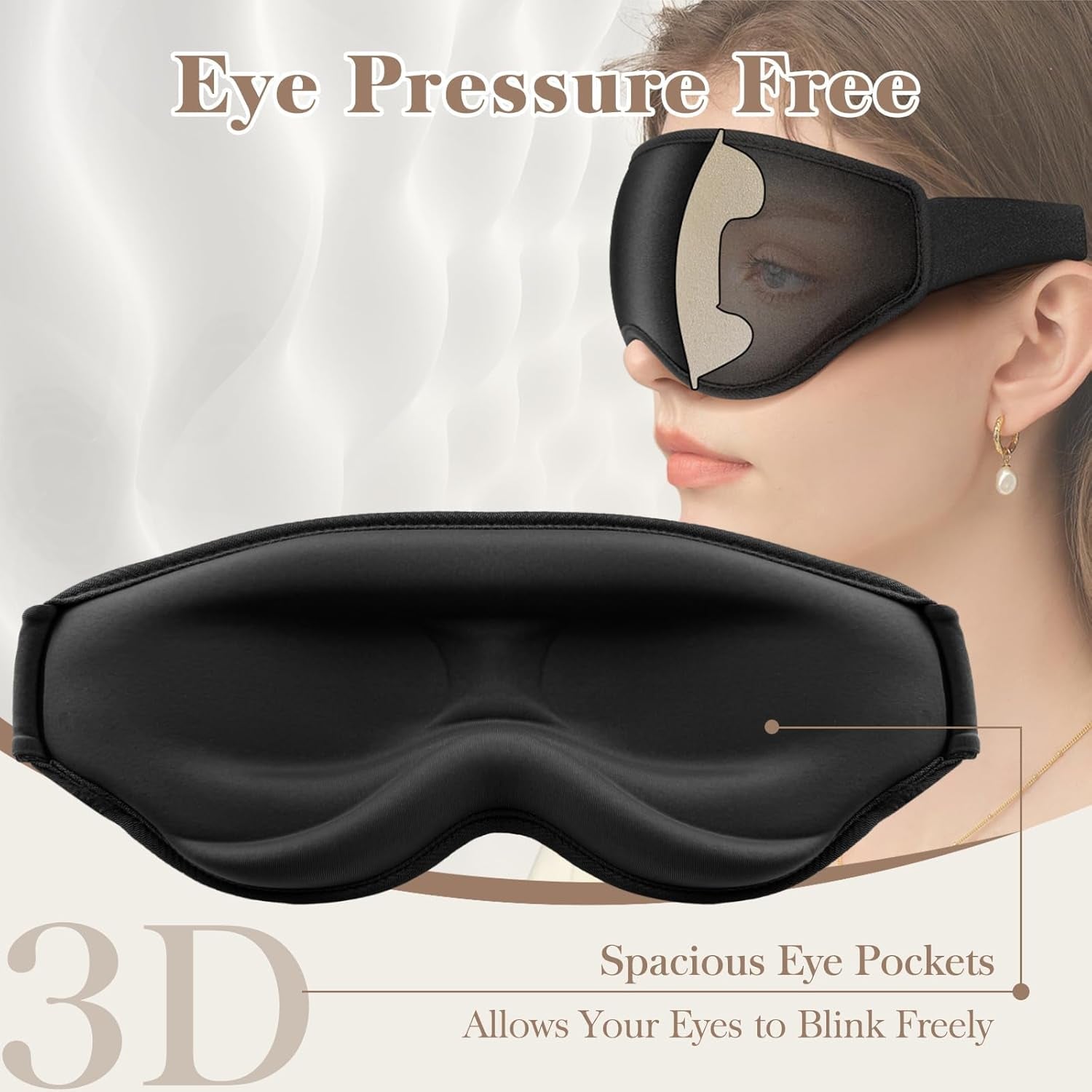 3D Sleep Mask – Pressure-Free & Light Blocking