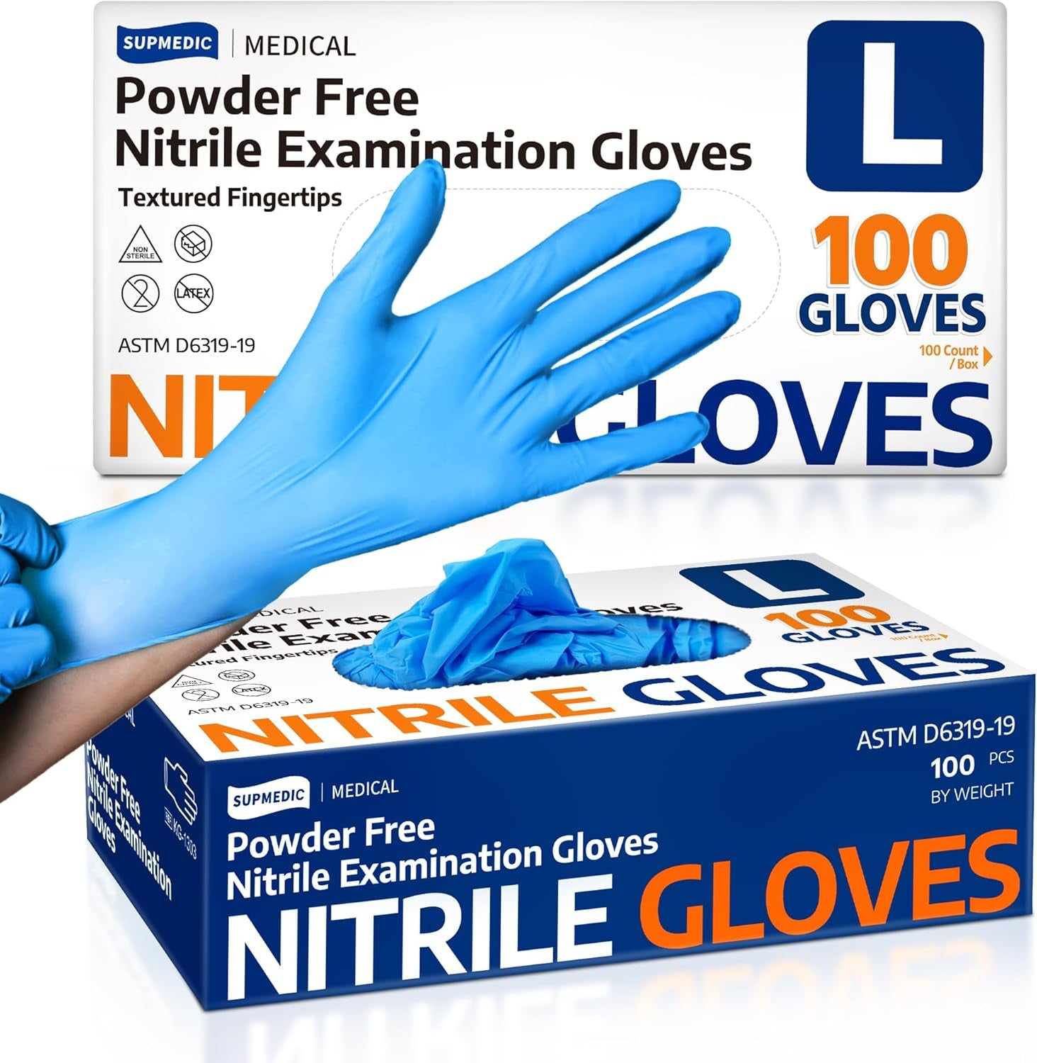 Nitrile Exam Gloves – 100 Count, Blue