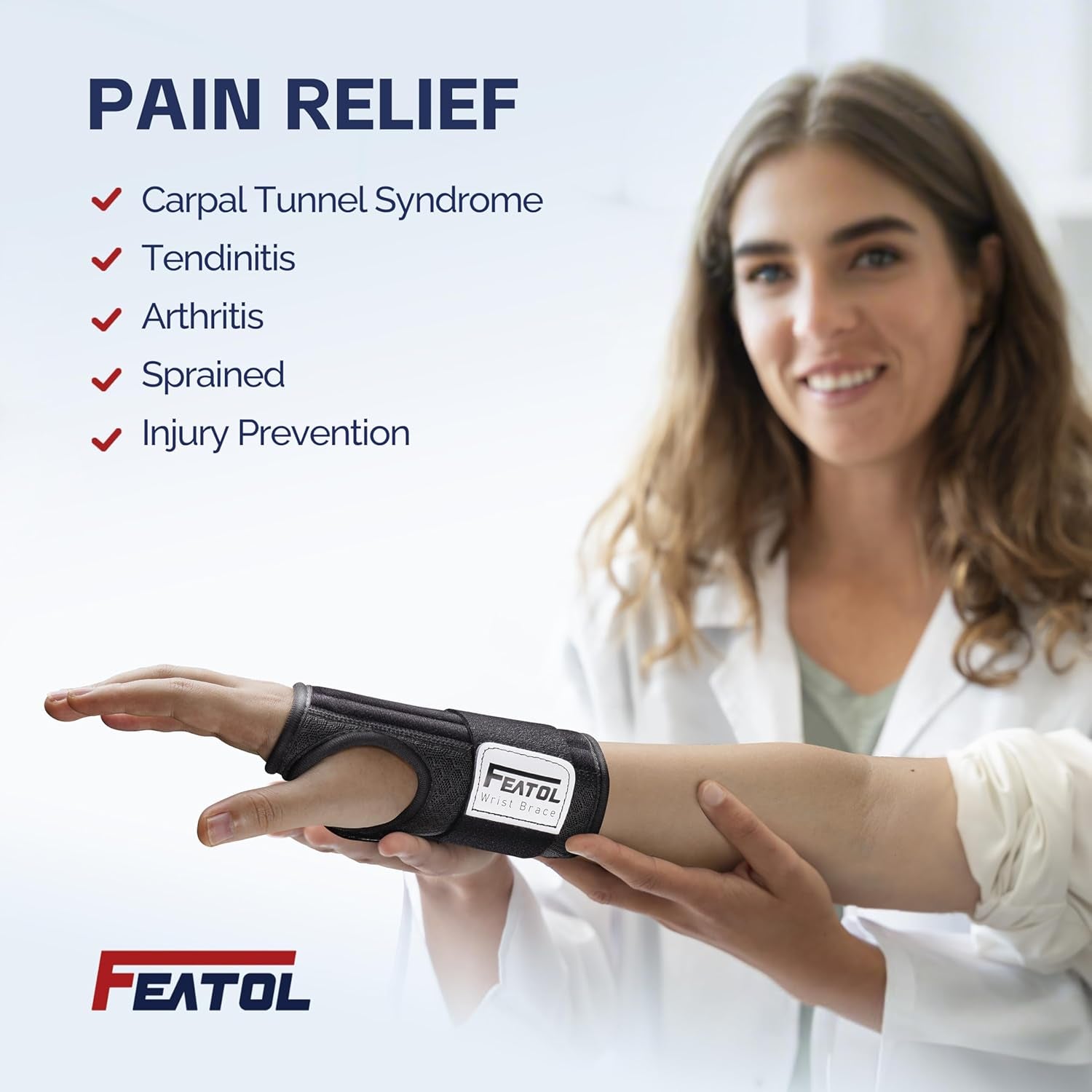 2-Pack Carpal Tunnel Wrist Brace – Pain Relief