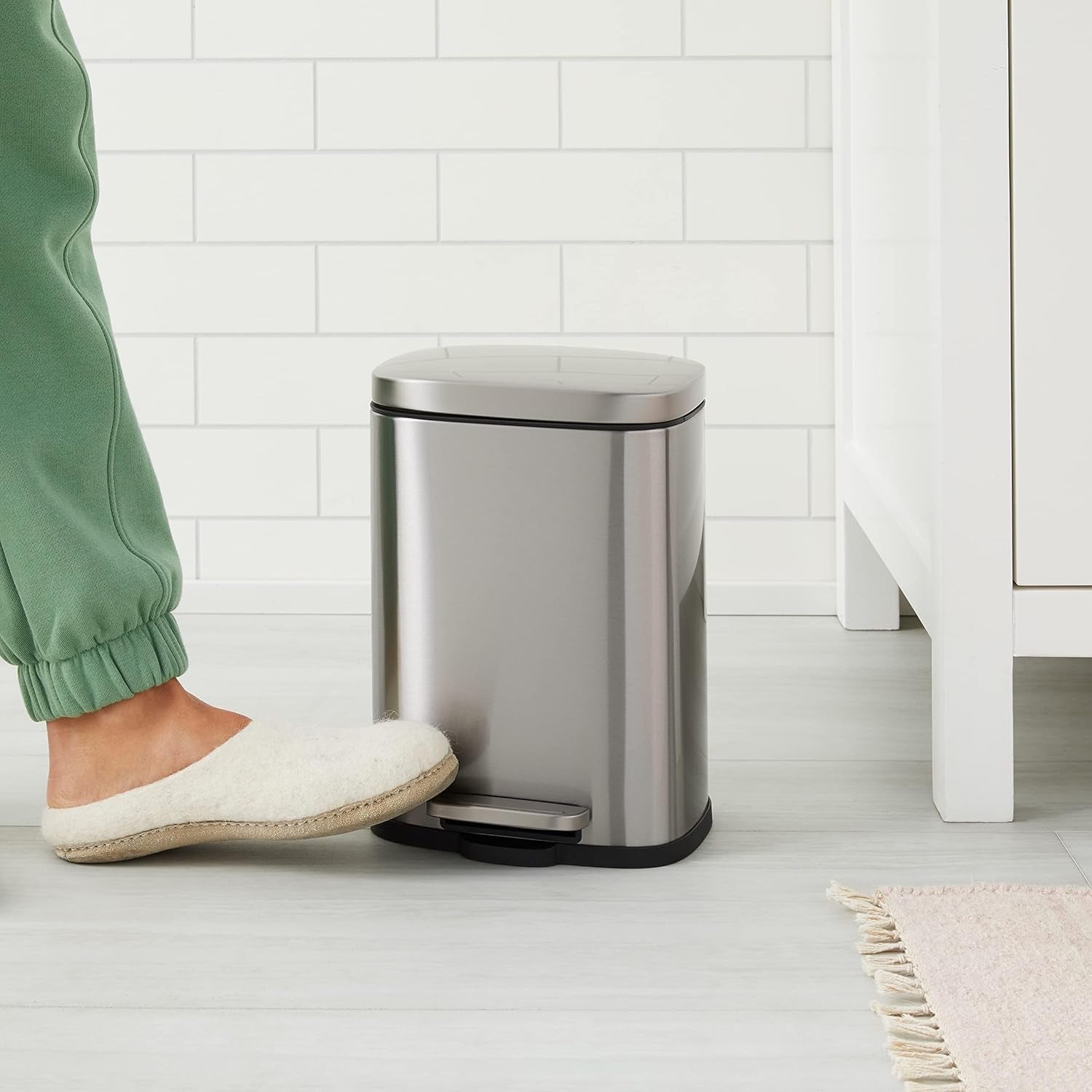 Mini Trash Can 5L Stainless Steel Bathroom