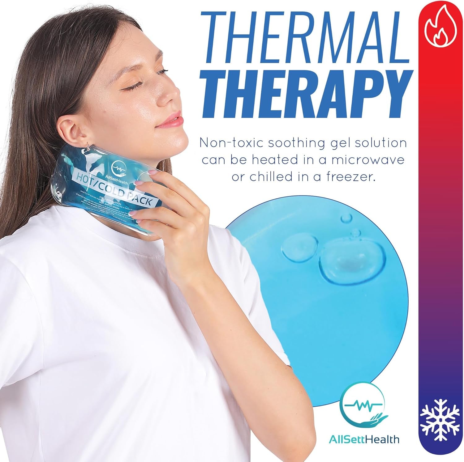 Reusable Hot & Cold Gel Ice Packs Variety Set