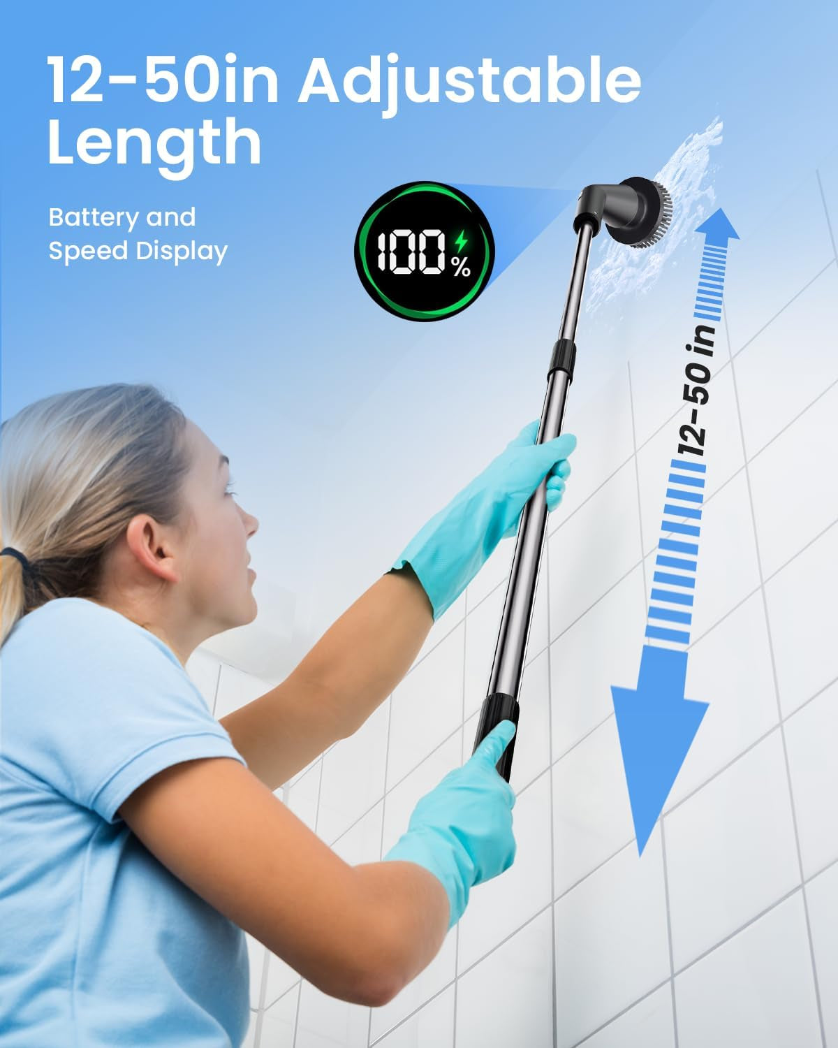 2025 Electric Cordless Spin Scrubber