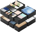 12-Pack Drawer Organizer Bins, Black