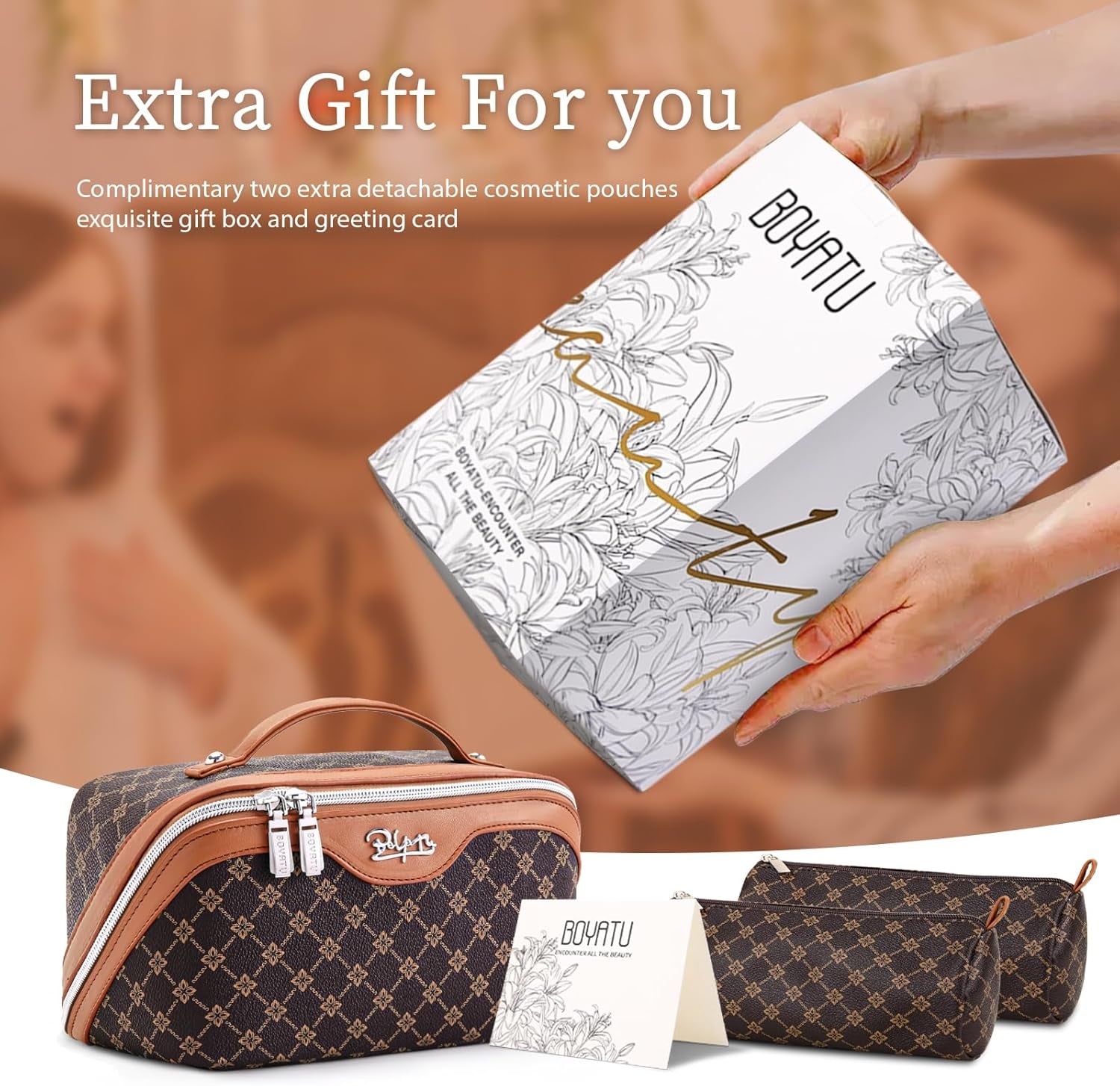 3-Pcs Travel Makeup Bag Set