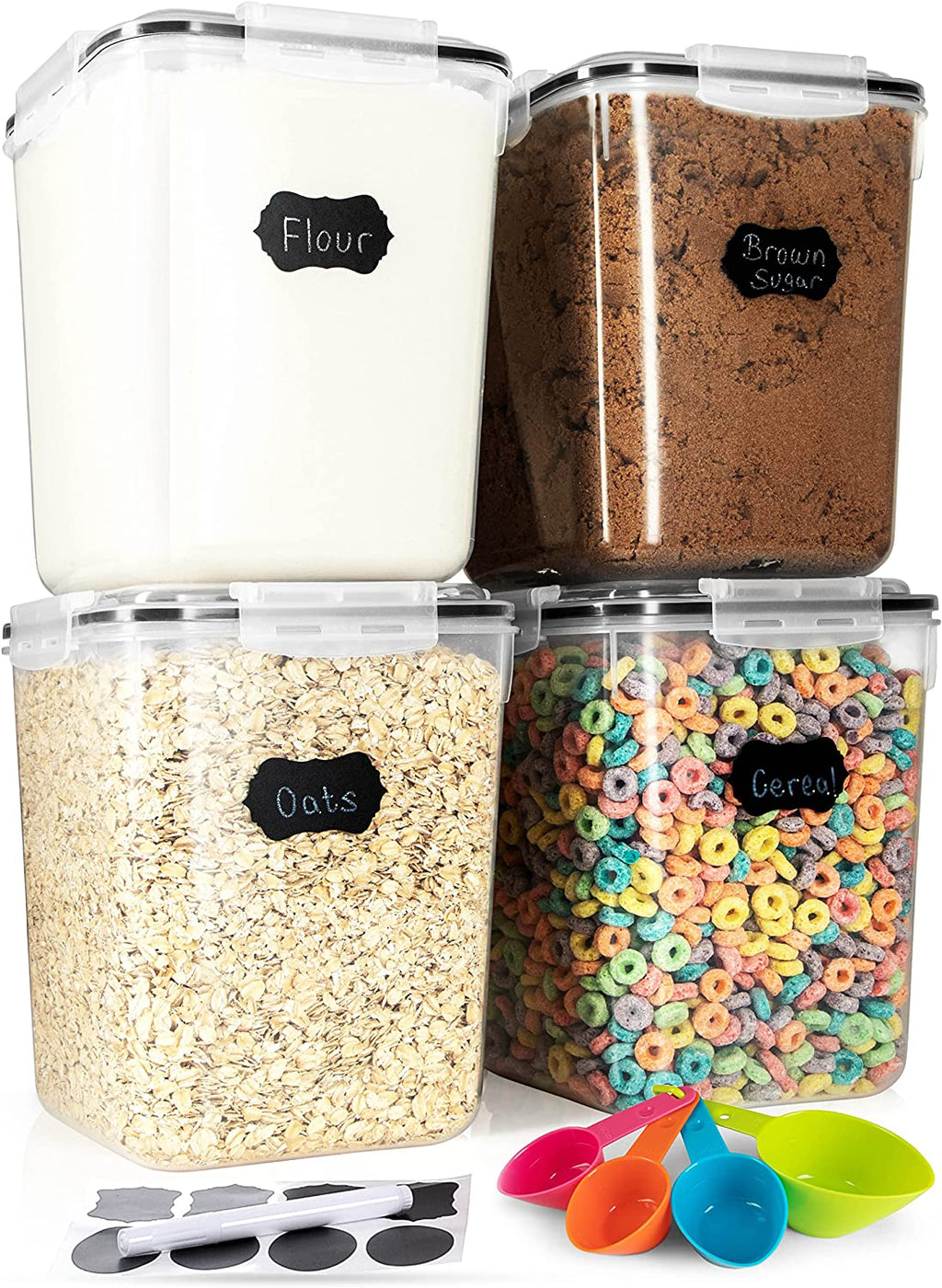 4-Pack 5.3L Airtight Food Storage Containers